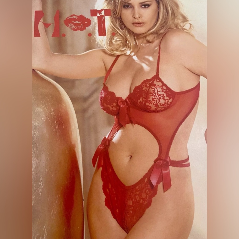 H.O.T. Red One Piece Teddy Lingerie One Size Fits Most Up To 155 Lbs Best New